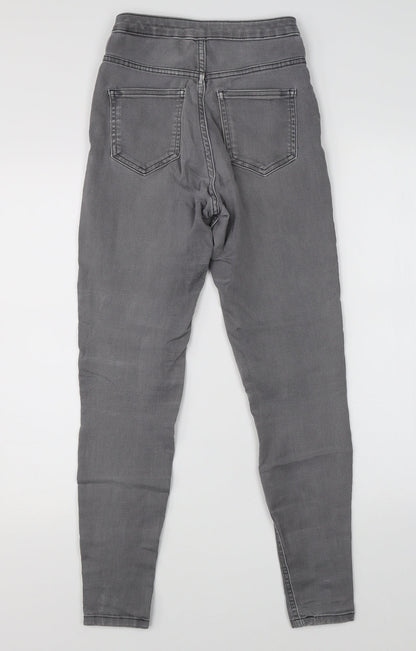 M&S Womens Grey  Denim Skinny Jeans Size 8 L26 in