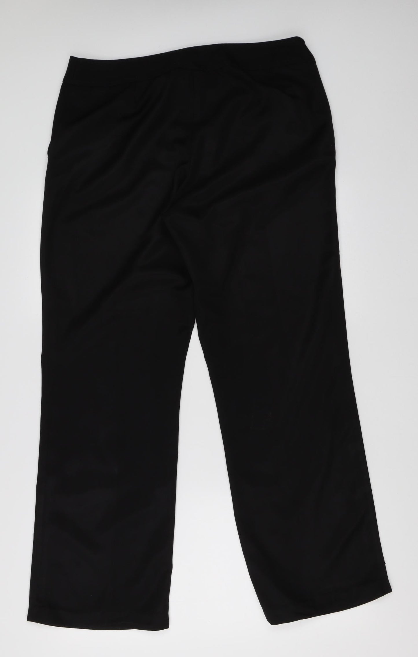 Womens UK Size 14 BHS Regular Fit Dress Pants Black Trousers