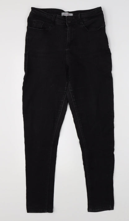 Dorothy Perkins Womens Black  Denim Skinny Jeans Size 12 L25 in