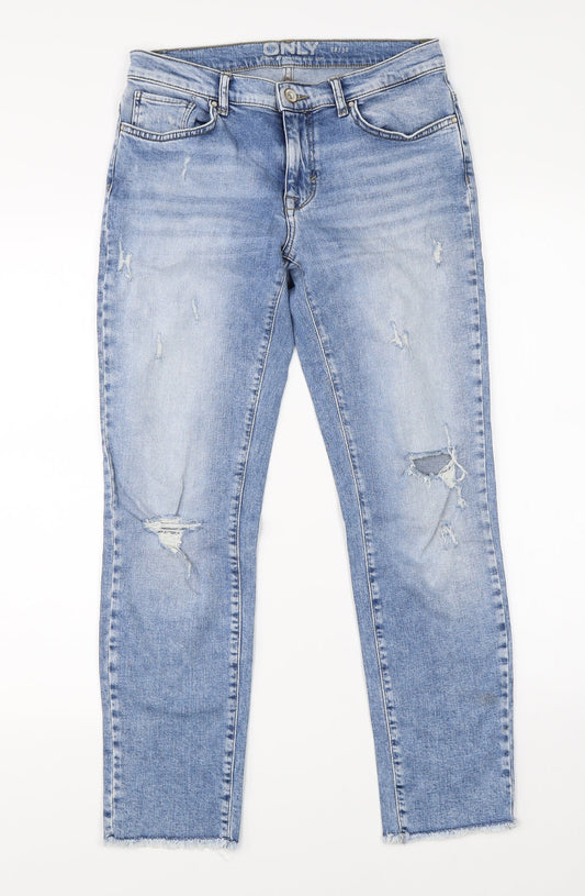 Only Womens Blue  Denim Straight Jeans Size 26 in L32 in