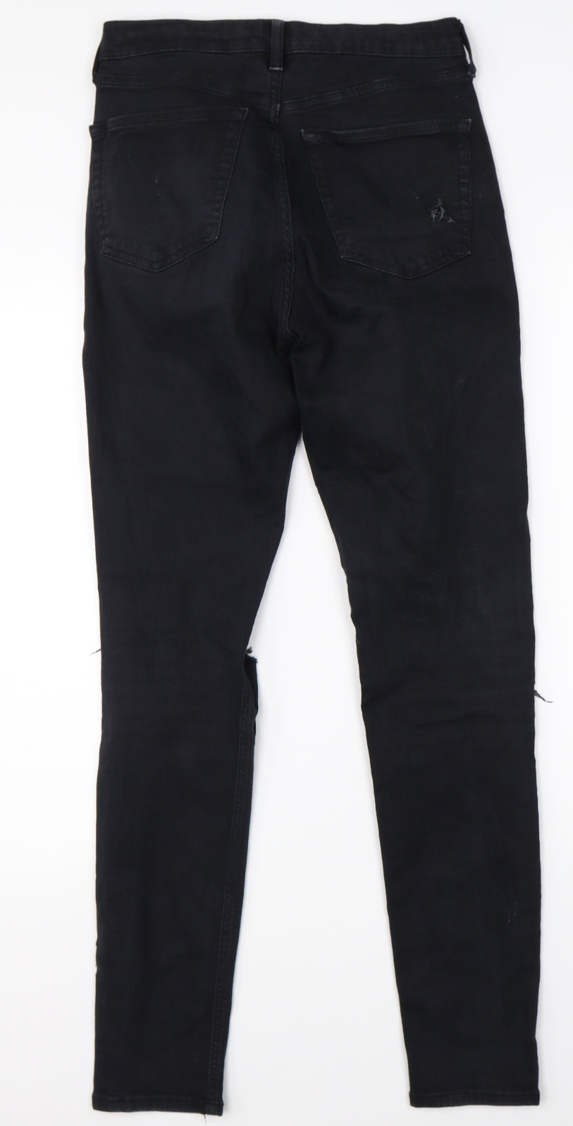 Topshop Womens Black  Denim Skinny Jeans Size 28 L34 in
