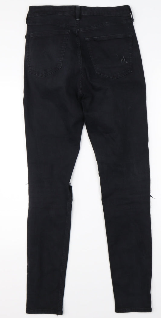 Topshop Womens Black  Denim Skinny Jeans Size 28 L34 in
