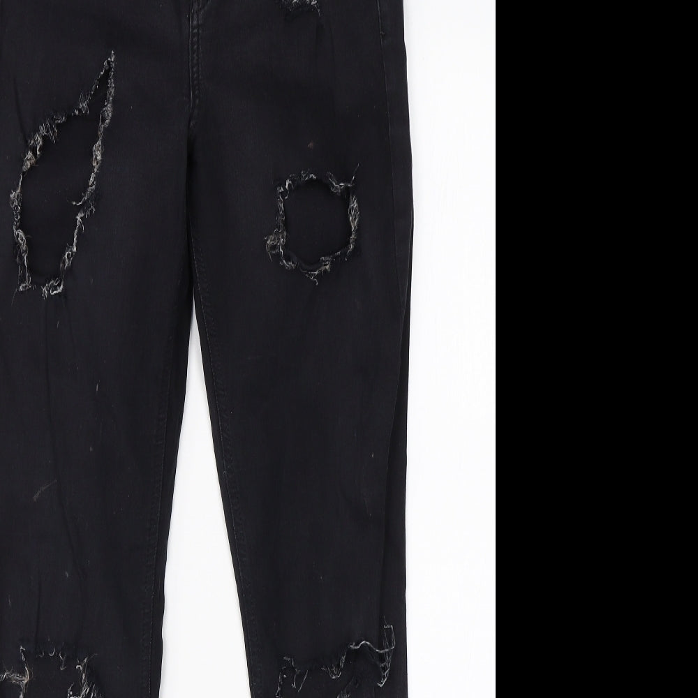 Topshop Womens Black  Denim Skinny Jeans Size 28 L34 in