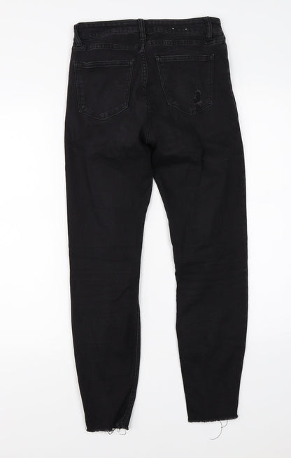 H&M Womens Black  Denim Skinny Jeans Size 6 L25 in