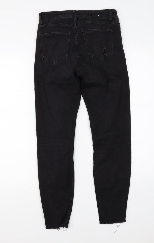 H&M Womens Black  Denim Skinny Jeans Size 6 L25 in