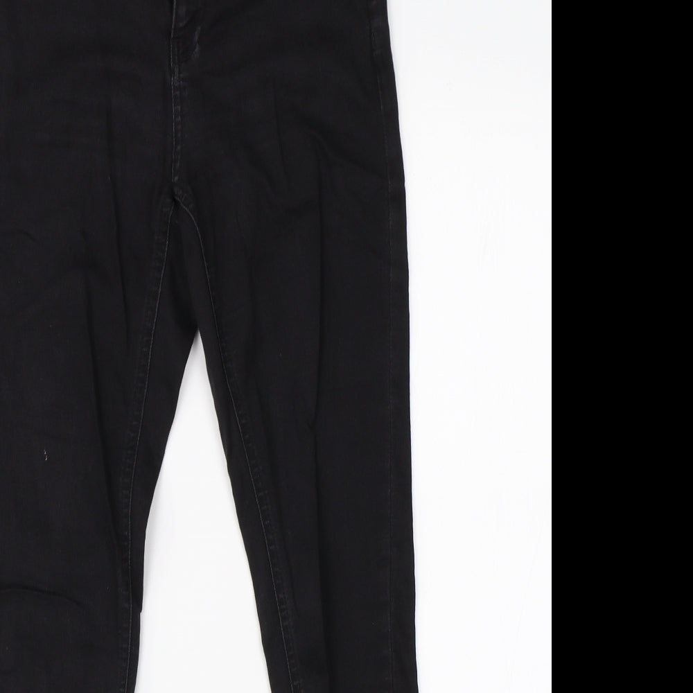 H&M Womens Black  Denim Skinny Jeans Size 6 L25 in