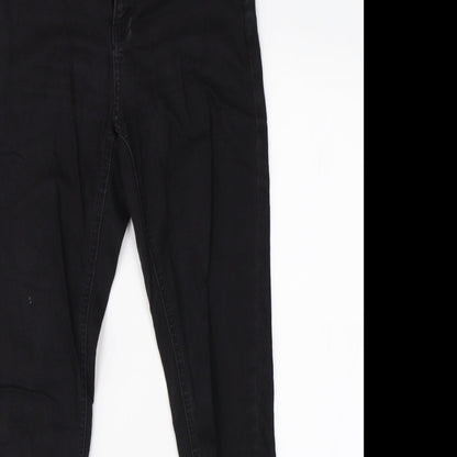 H&M Womens Black  Denim Skinny Jeans Size 6 L25 in