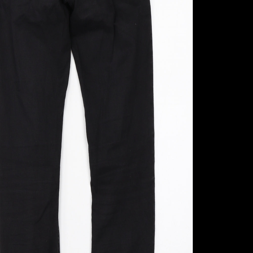 H&M Womens Black  Denim Skinny Jeans Size 6 L25 in