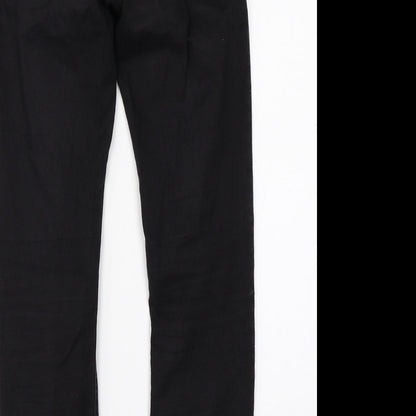 H&M Womens Black  Denim Skinny Jeans Size 6 L25 in