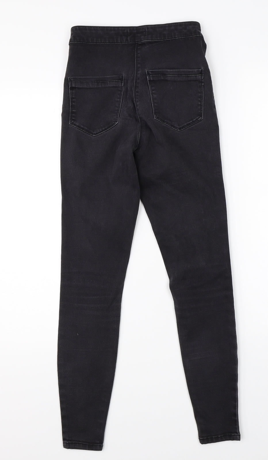 Womens UK Size 8 Preworn Regular Fit Skinny Black Jeans