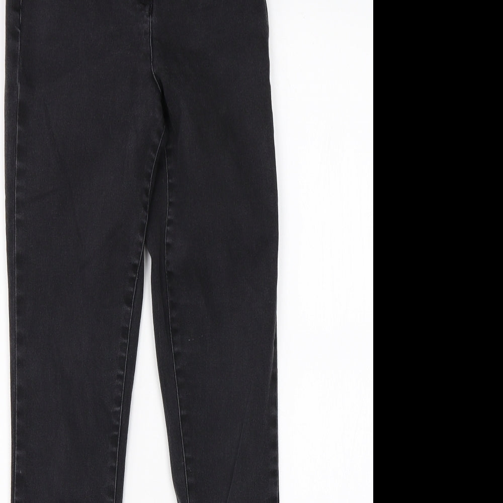 Womens UK Size 8 Preworn Regular Fit Skinny Black Jeans