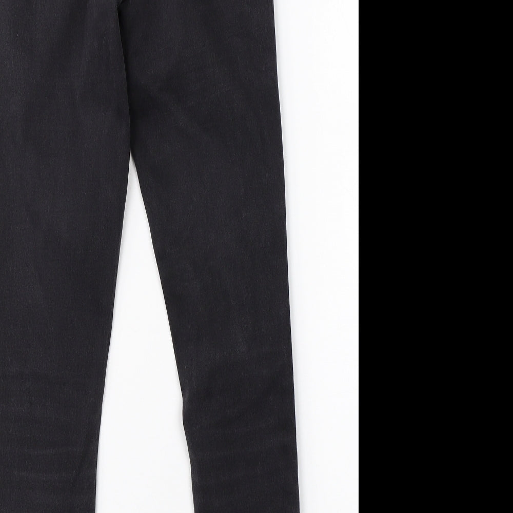 Womens UK Size 8 Preworn Regular Fit Skinny Black Jeans