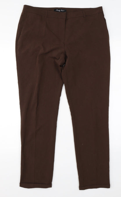 Pretty Girl Womens Brown   Dress Pants Trousers Size 34 in L28 in