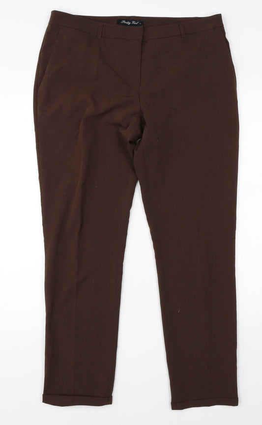 Pretty Girl Womens Brown   Dress Pants Trousers Size 34 in L28 in