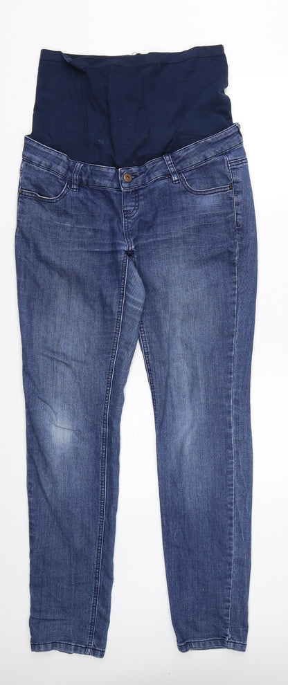 Mama-licious Womens Blue  Denim Straight Jeans Size 35 in L30 in