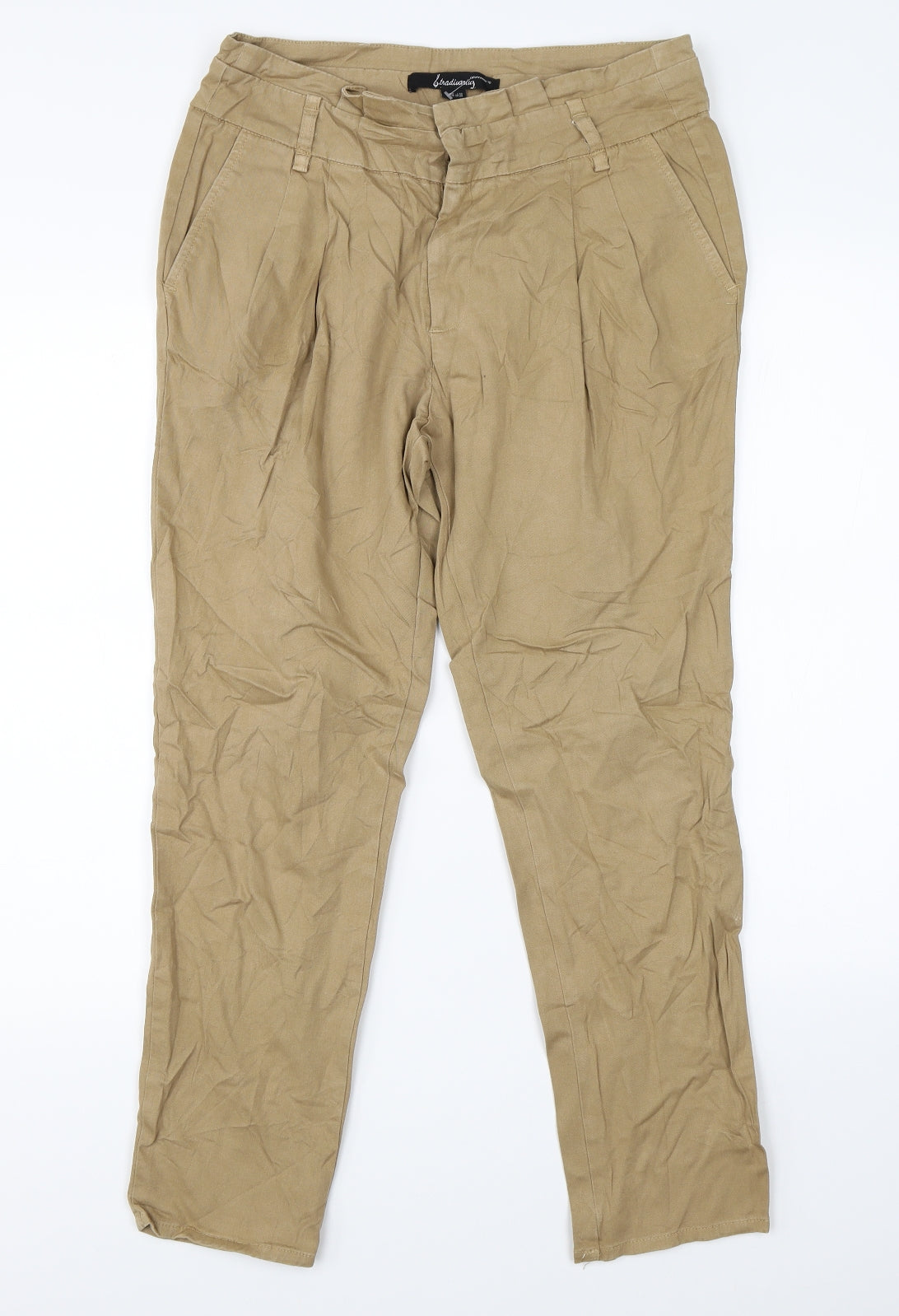 Stradivarius Womens Brown   Chino Trousers Size 8 L24 in