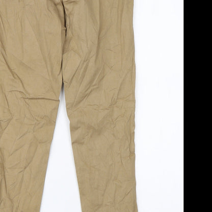 Stradivarius Womens Brown   Chino Trousers Size 8 L24 in