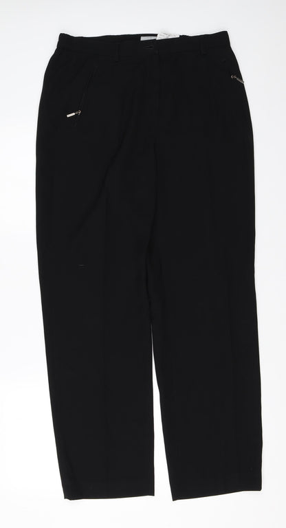 GARDEUR Womens Black   Dress Pants Trousers Size 12 L26 in