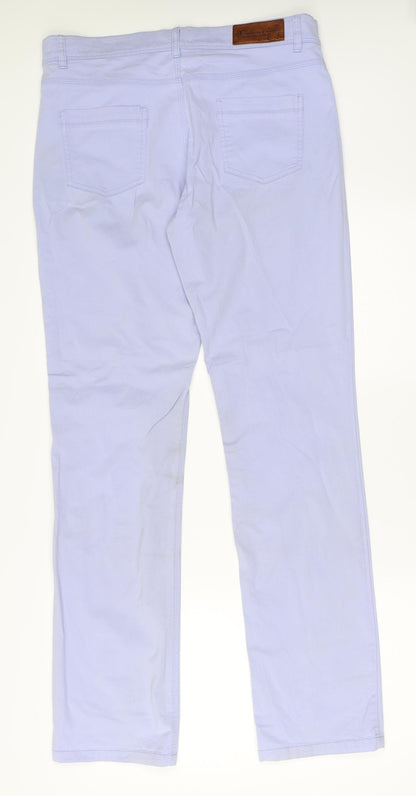 Southern Cotton Womens Purple  Denim Skinny Jeans Size 14 L30 in