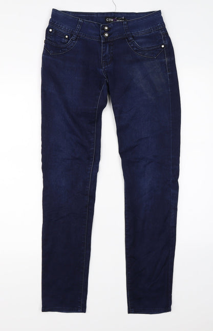 CTM Moda Womens Blue  Denim Skinny Jeans Size 27 in L30 in