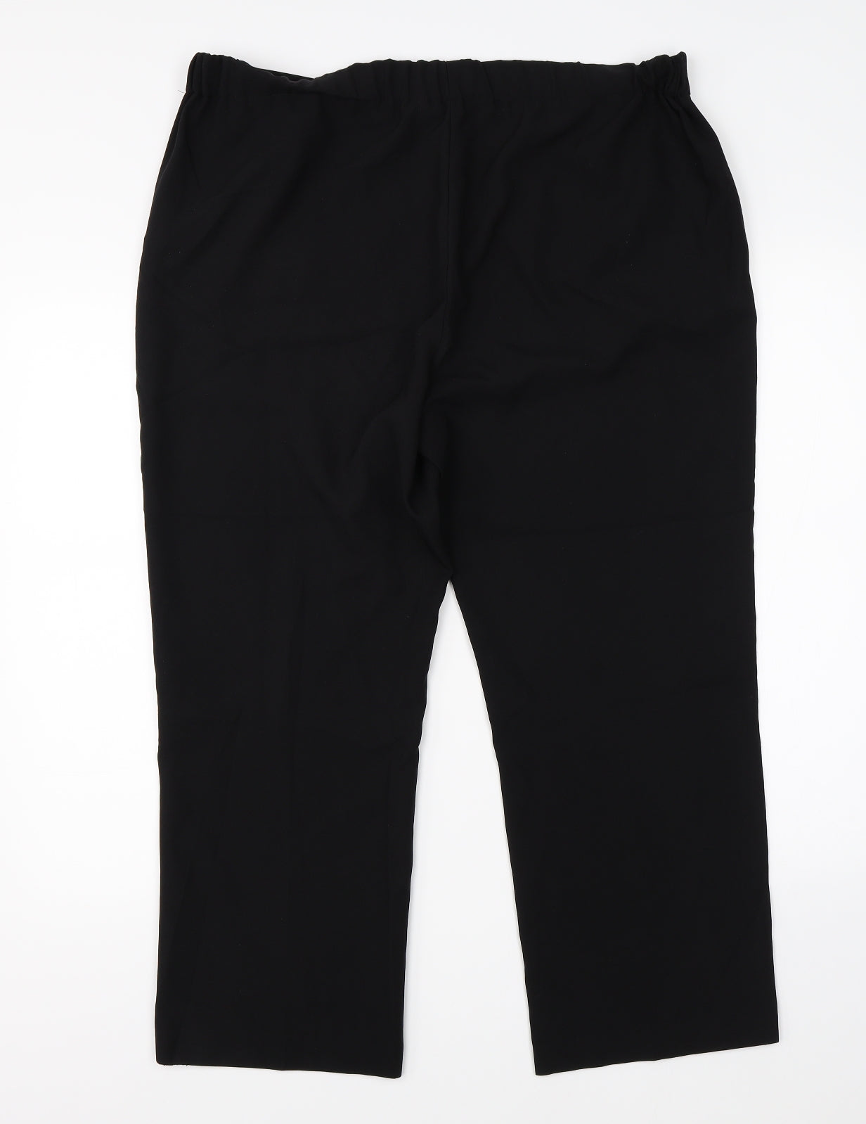 Womens UK Size 16 Preworn Regular Fit Dress Pants Black Trousers
