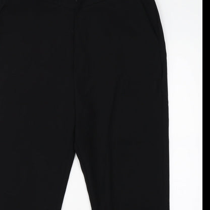 Womens UK Size 16 Preworn Regular Fit Dress Pants Black Trousers