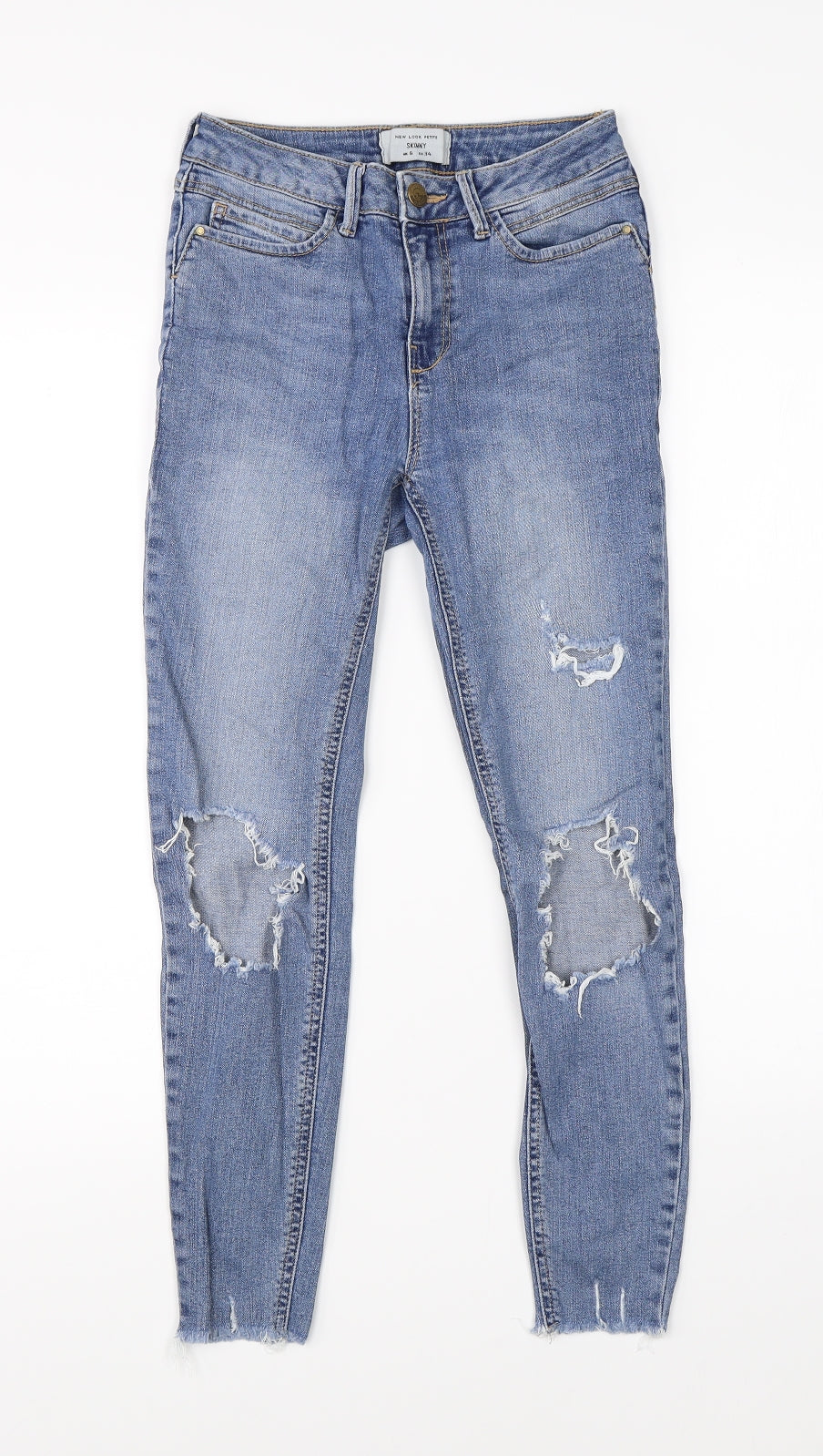 New Look Womens Blue  Denim Skinny Jeans Size 6 L23 in