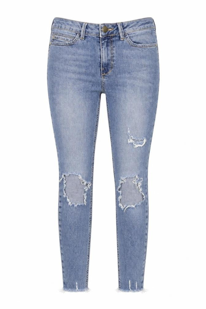 Womens UK Size 6 New Look Regular Fit Skinny Blue Jeans