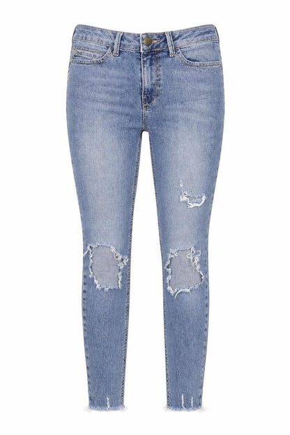 Womens UK Size 6 New Look Regular Fit Skinny Blue Jeans