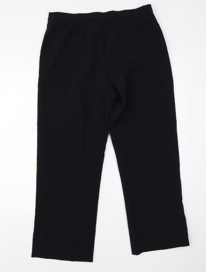 Womens UK Size 14 CC Regular Fit Dress Pants Black Trousers