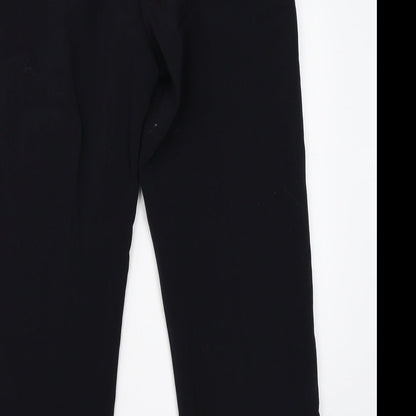 Womens UK Size 14 CC Regular Fit Dress Pants Black Trousers