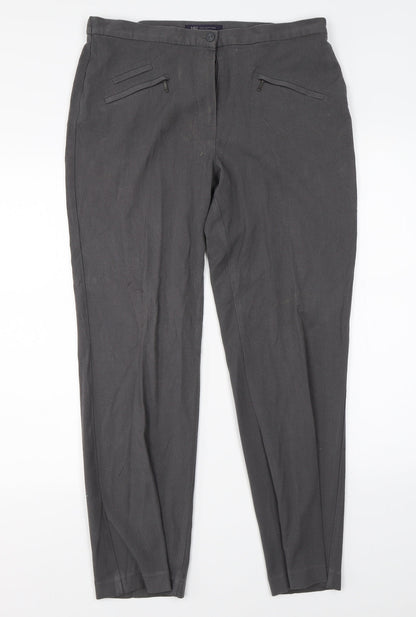 M&S Womens Grey   Dress Pants Trousers Size 12 L26 in
