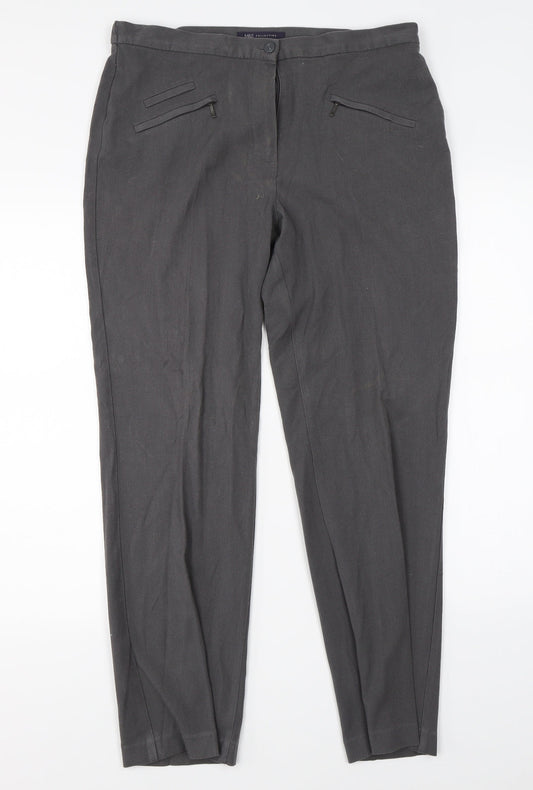 M&S Womens Grey   Dress Pants Trousers Size 12 L26 in