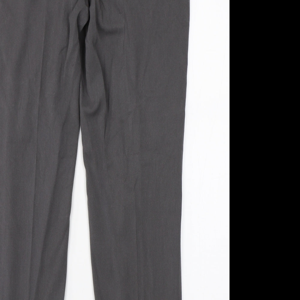 M&S Womens Grey   Dress Pants Trousers Size 12 L26 in