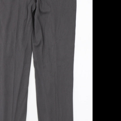 M&S Womens Grey   Dress Pants Trousers Size 12 L26 in