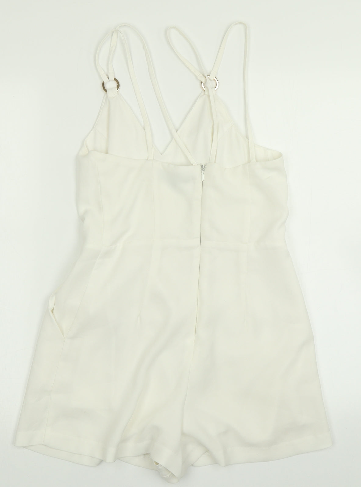 New Look Womens White   Playsuit One-Piece Size 8