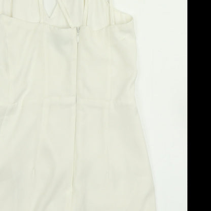 New Look Womens White   Playsuit One-Piece Size 8