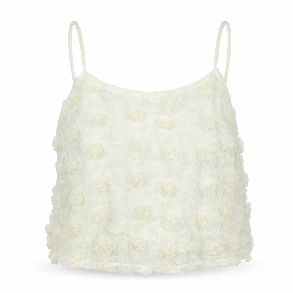 Womens UK Size 10 Topshop White Cropped Tank