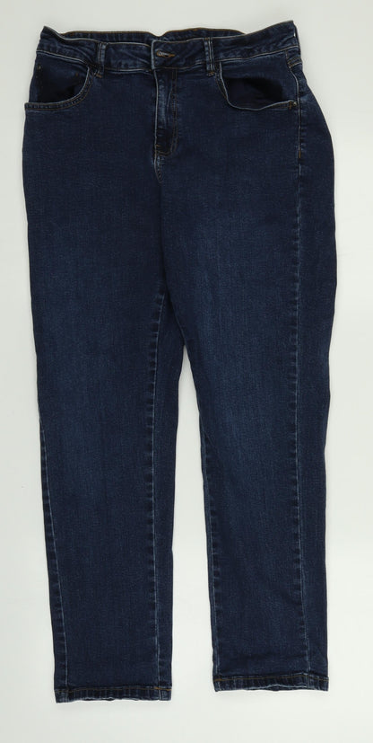 Evans Womens Blue   Skinny Jeans Size 14 L25.5 in