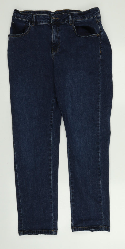 Evans Womens Blue   Skinny Jeans Size 14 L25.5 in