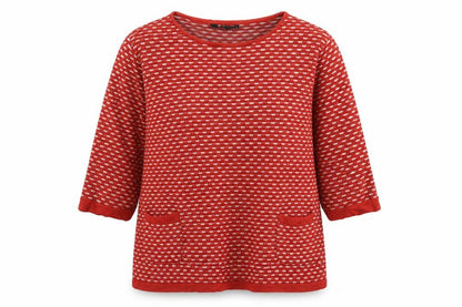 Womens UK Size XL ISLE Red Pullover Jumper