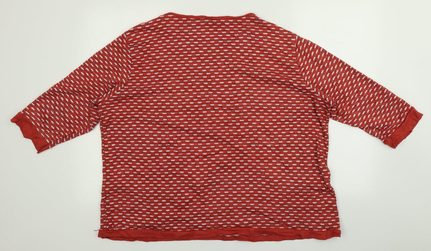 Womens UK Size XL ISLE Red Pullover Jumper