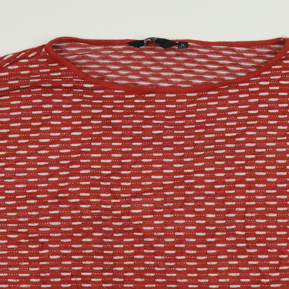 Womens UK Size XL ISLE Red Pullover Jumper