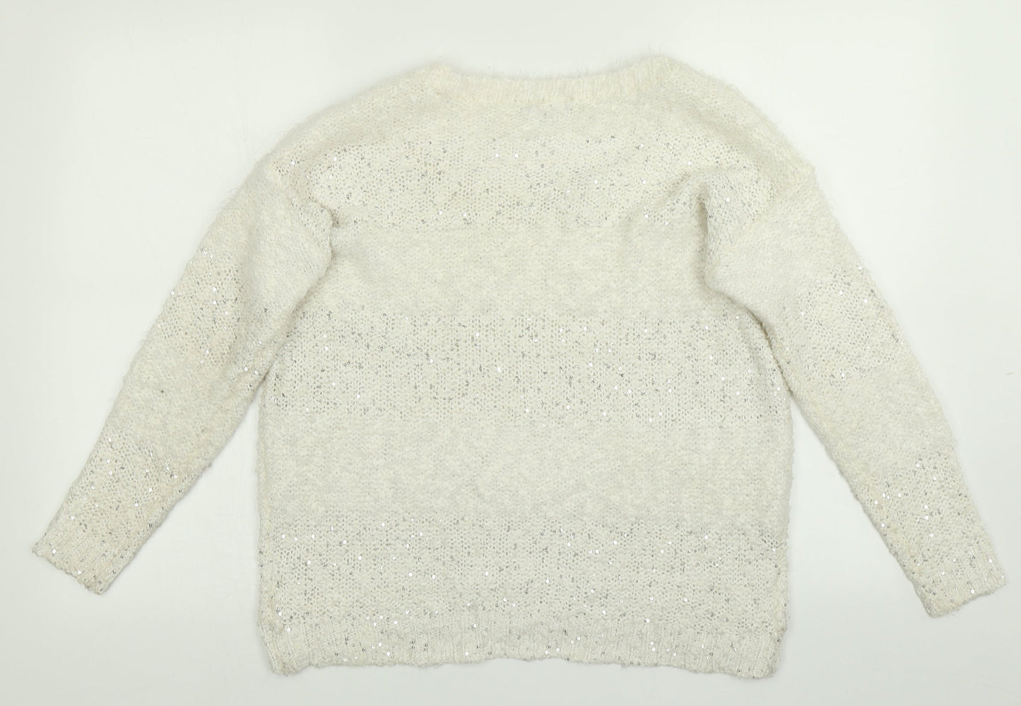 TU Womens White   Pullover Jumper Size 10