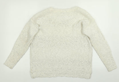 TU Womens White   Pullover Jumper Size 10