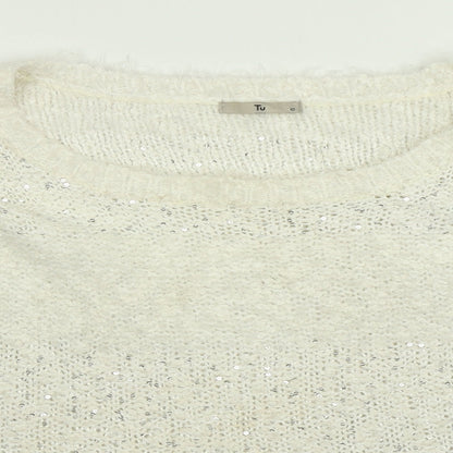 TU Womens White   Pullover Jumper Size 10