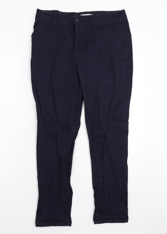 H&M Womens Blue   Trousers  Size 12 L27 in