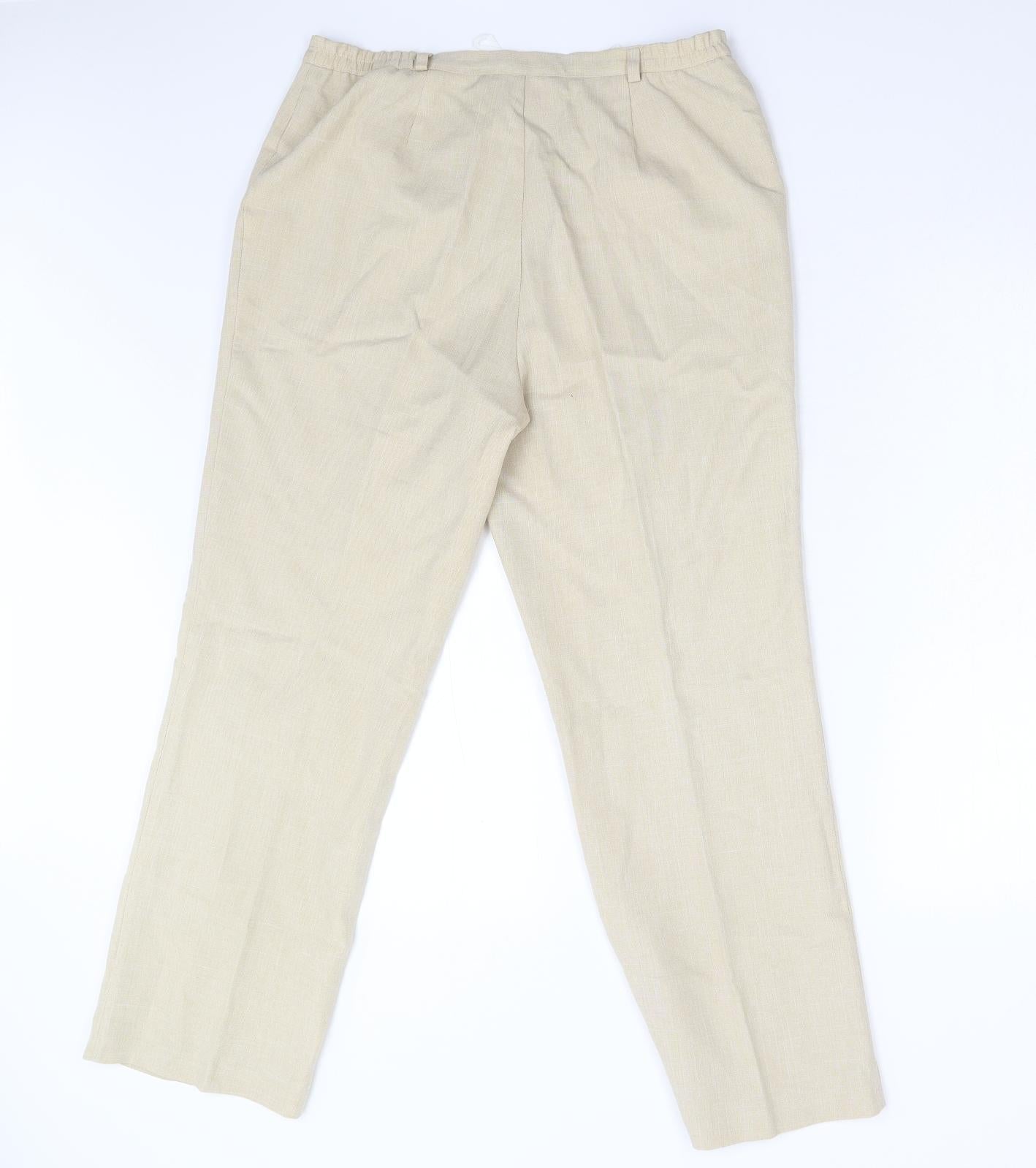 Riddella Mens Beige   Trousers  Size 16 L28 in