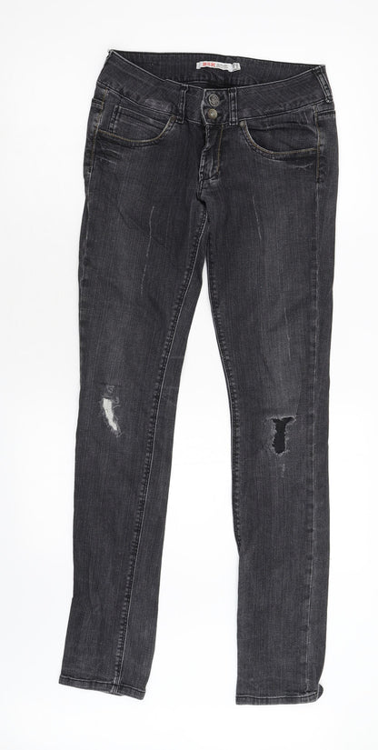 BSK Womens Black  Denim Skinny Jeans Size 8 L33 in