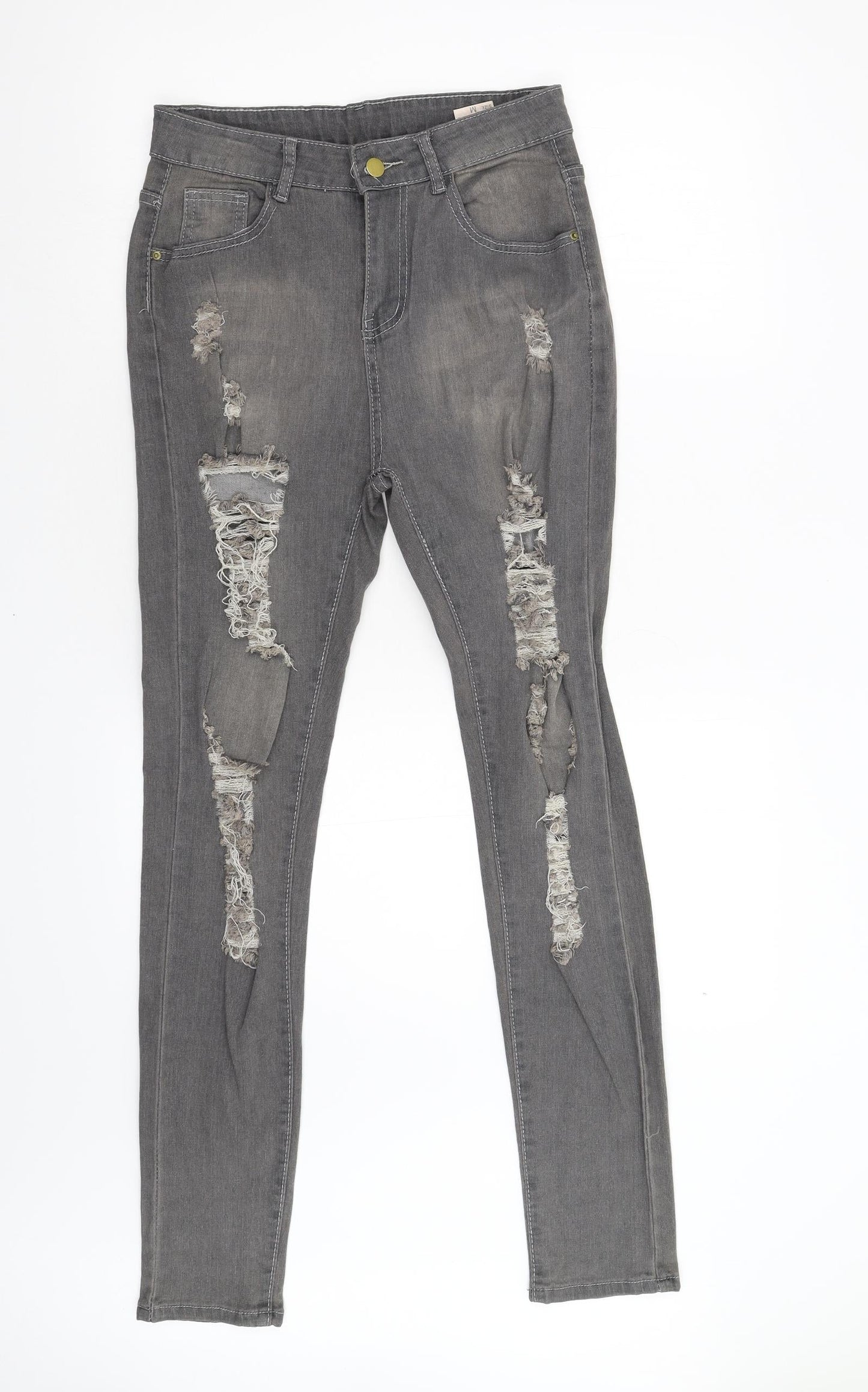 Womens UK Size 10 Preworn Slim Fit Skinny Black Jeans